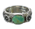 Authentic Sterling Silver And Turquoise Flower Ring Size 5 YX91613